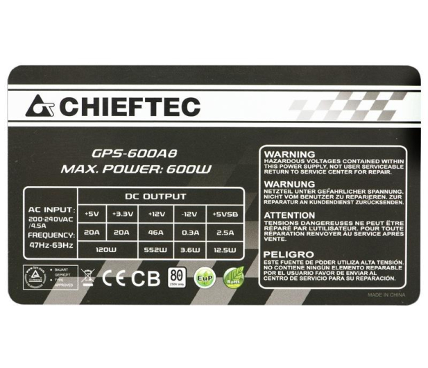 Chieftec Smart Series 600W 80 Plus - 157255 - zdjęcie 5